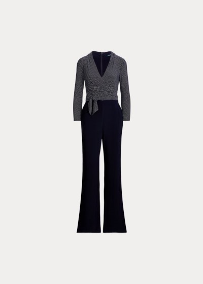 Women's Ralph Lauren Color-Blocked Belted Jumpsuits | 369125JTO